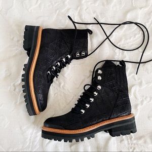 Marc Fisher Izzie Combat Boots New $249